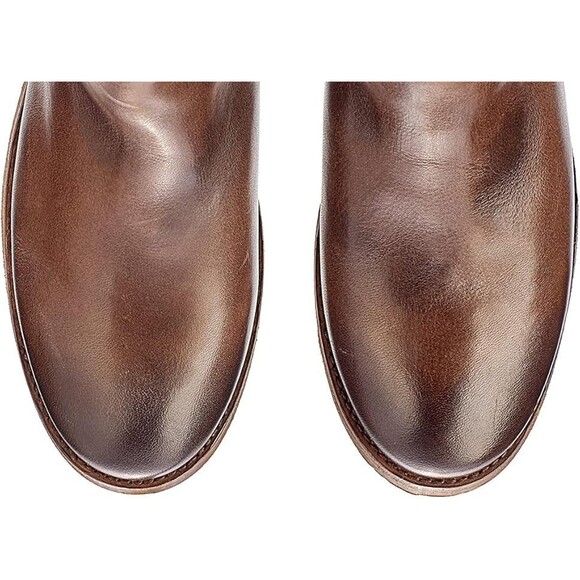 Frye Womens Paige Tall Riding Boots Antiqued Italian Leather Slate Brown Sz 6 - Picture 4 of 13